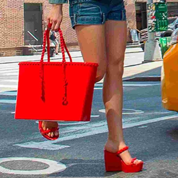 Carmen Sol Purple Tonino Platform JellyWedge Sandals - Picture 12 of 13